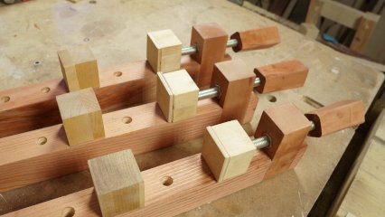 Изготовление деревянных струбцин для склеивания тонких щитов
