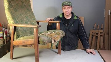 Реставрация старого кресла. 4 видео
